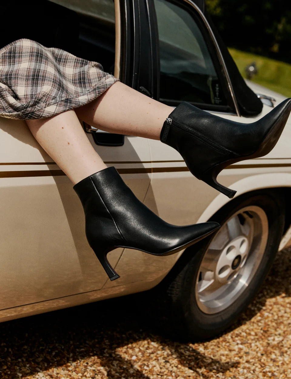 Black Leather Pointed Toe Ankle Boots | Nobody's Child
