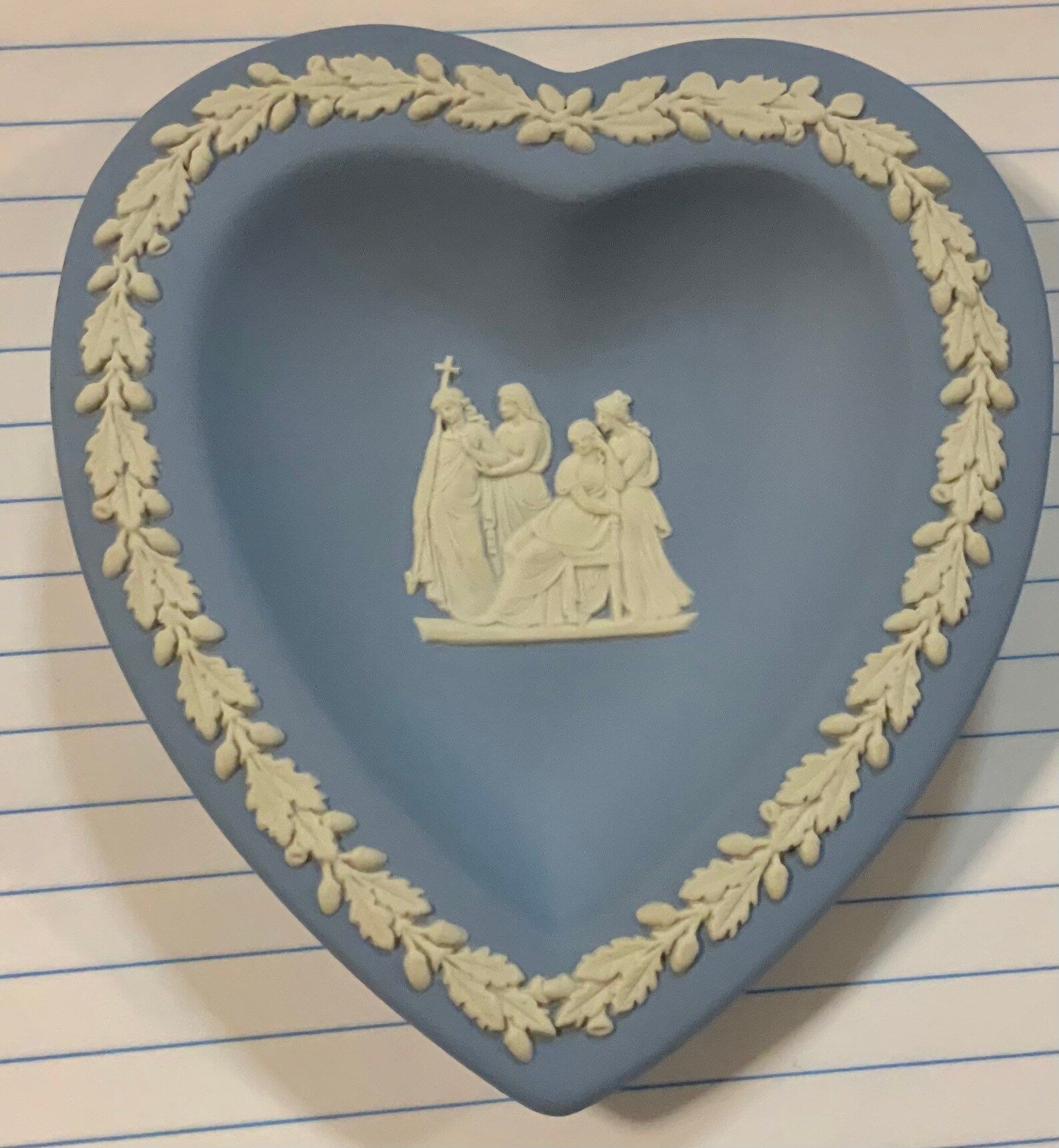 Salewedgwood Blue Jasper-ware Heart Dish & Ashtray Pair/figural Pegasus/bluewhite Porcelain-bisqu... | Etsy (US)