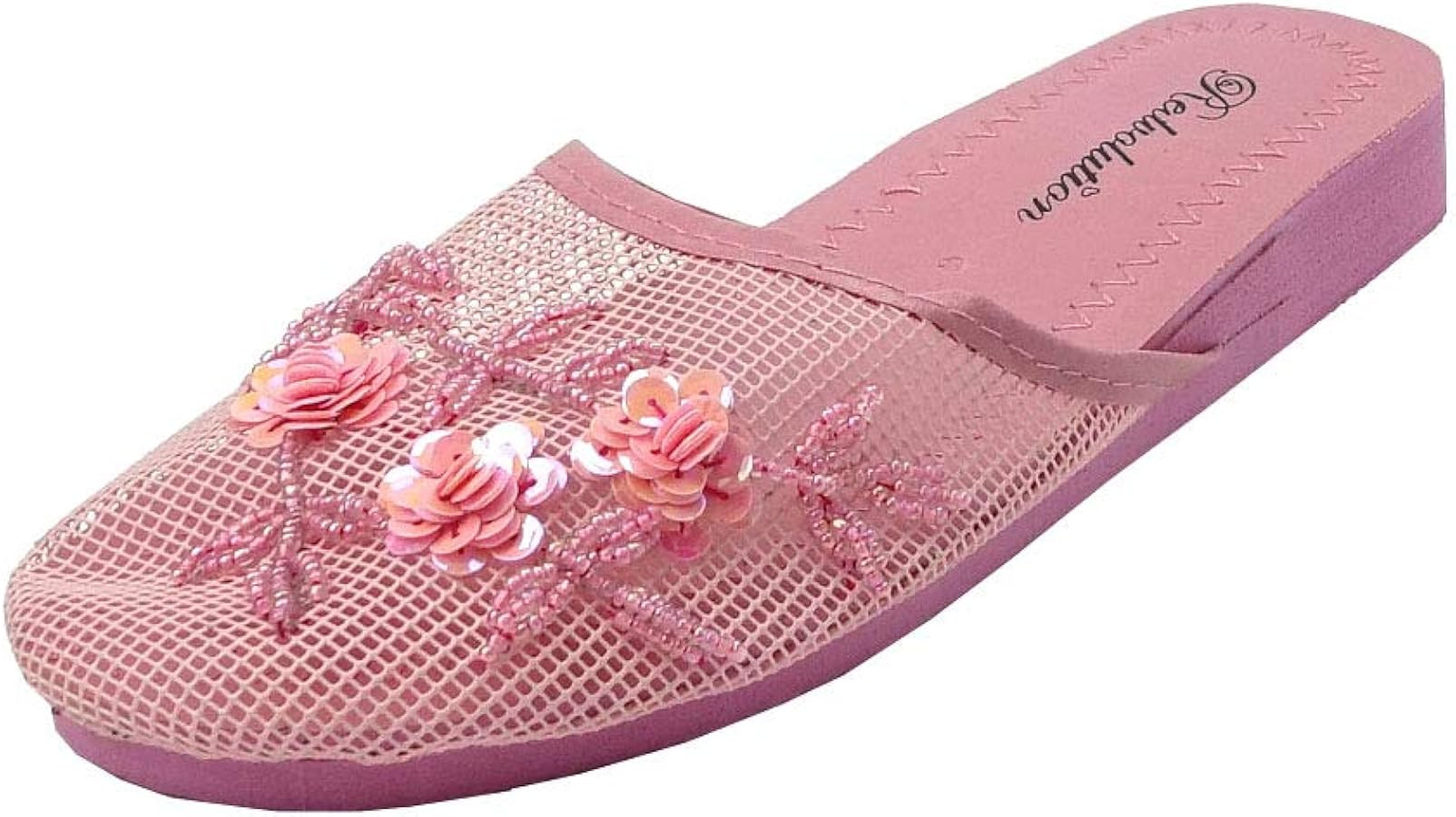 REDVOLUTION Women's Chinese Mesh Slipper Floral Flip Flop Sandals | 1313 | Amazon (US)
