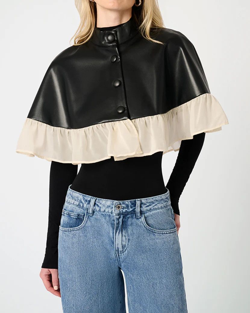 Ruffle Cropped Cape | We Wore What