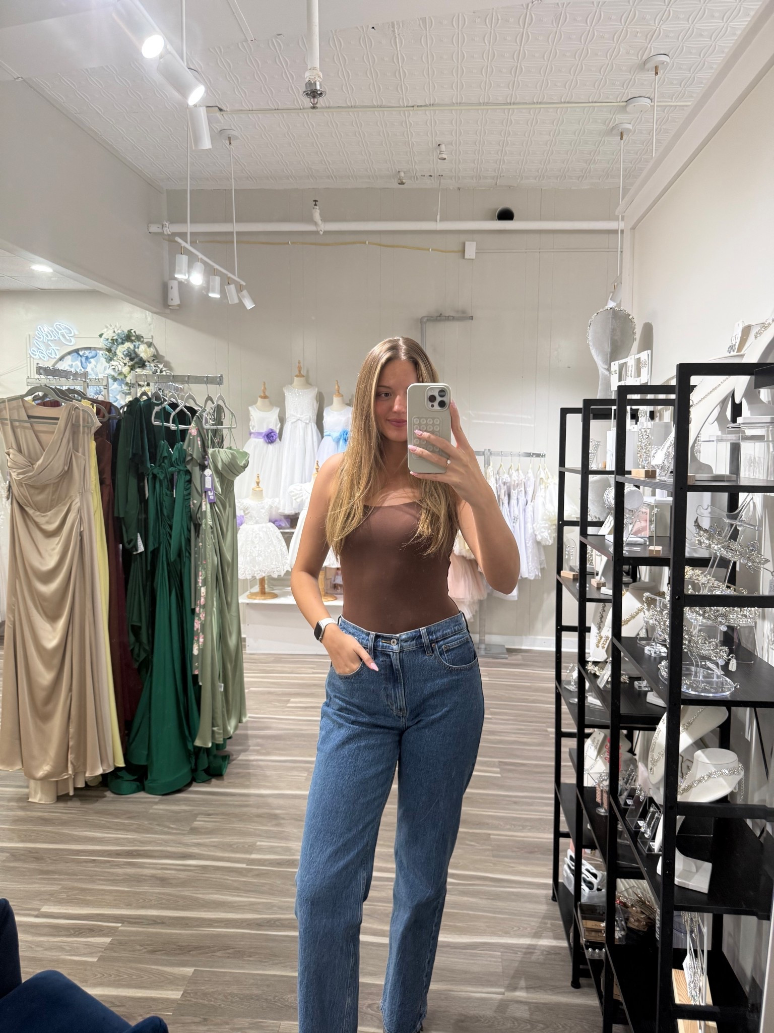 My favorite jeans ever - brown body suit from tj max 