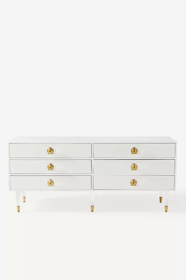 Lacquered Regency Six-Drawer Dresser | Anthropologie (US)