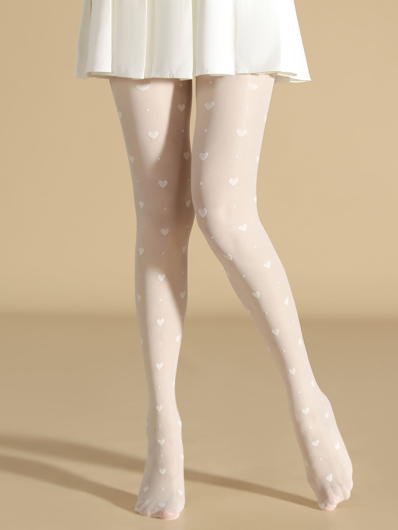 Heart Pattern Tights | SHEIN