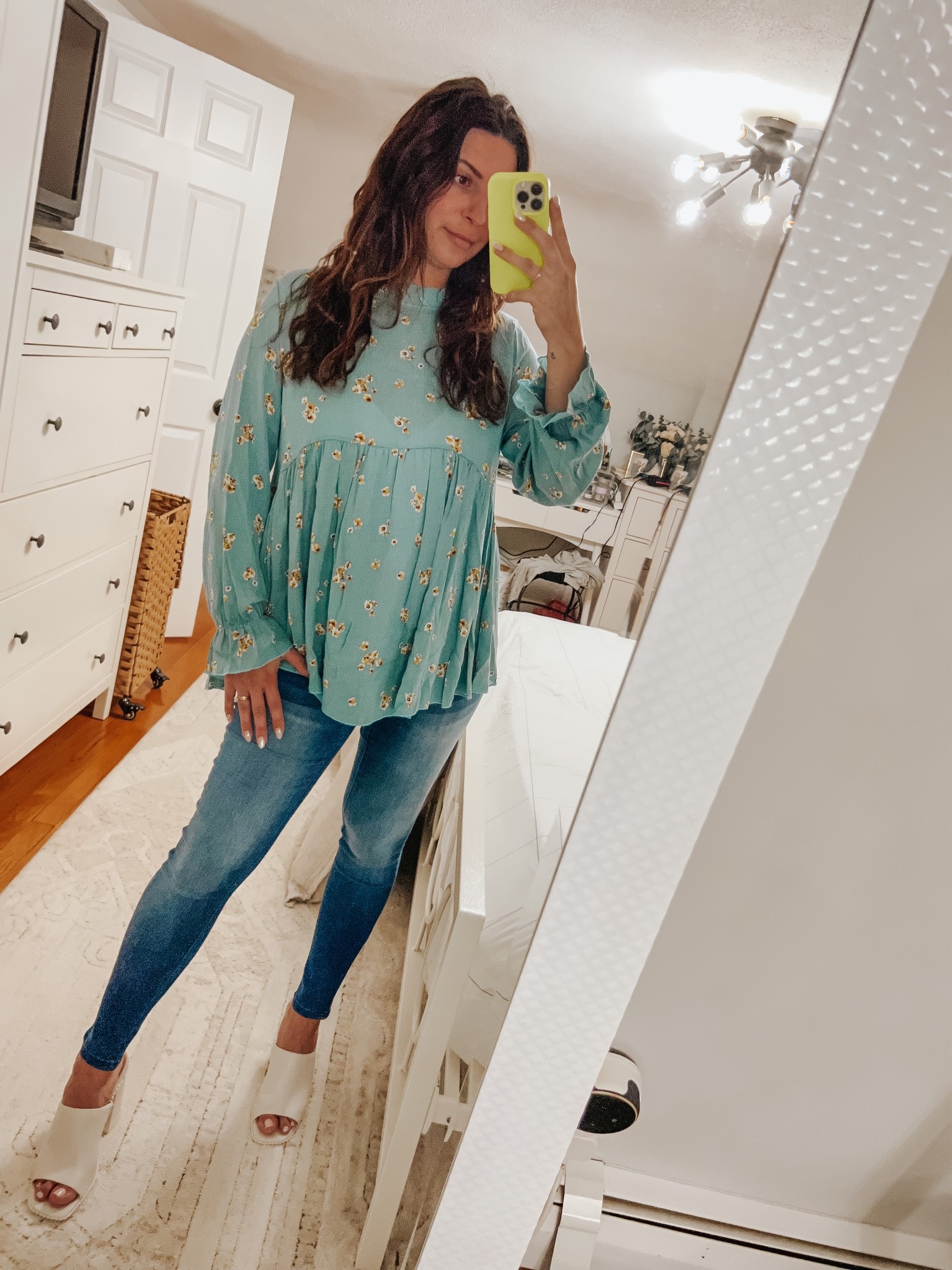 Cutest fall babydoll shirt. Wearing a size small. Linking the maternity option too! Also comes in tan.

Use code LYSSIEELOU_25 for discount!

#LTKshoecrush #LTKSeasonal #LTKstyletip