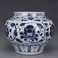 Chinese Antique Yuan Dynasty Style Blue & White Porcelain Jar, Chinese Vase Item, Ornament, Artwork  | Etsy (US)