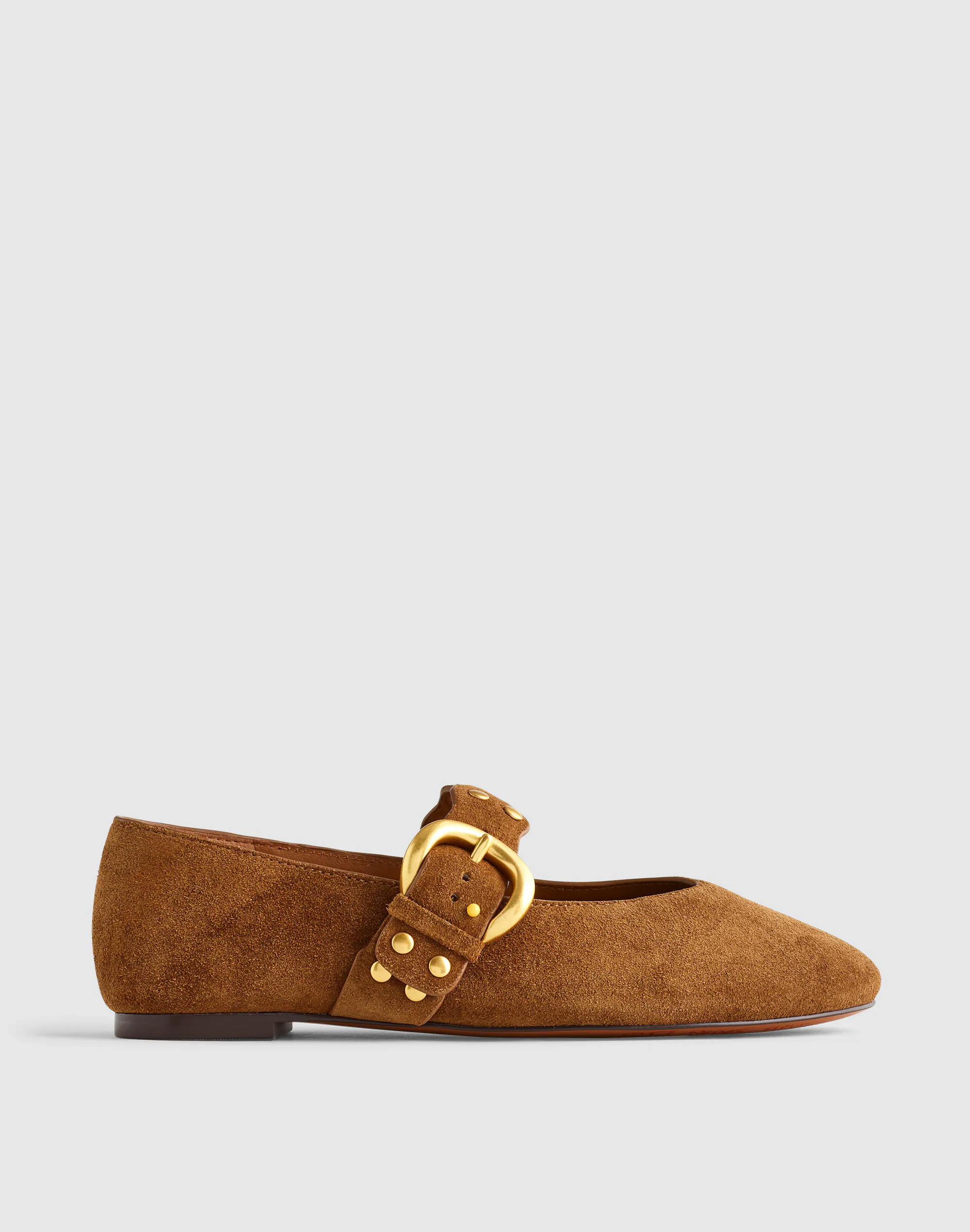 The Remy Scalloped Mary Jane Flat in Suede | Madewell