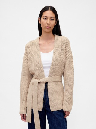 Cotton-Blend Wrap Cardigan Sweater | Gap (CA)
