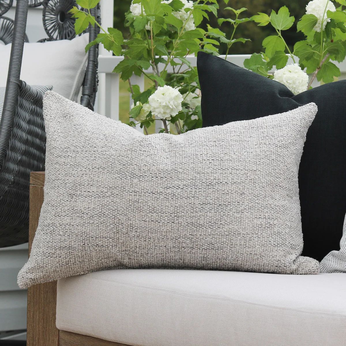 Modest Gray | Indoor/Outdoor Pillow Cover | Hackner Home (US)