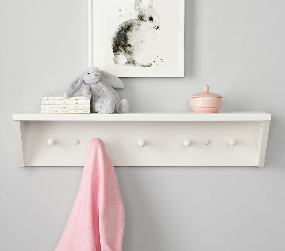 Pop Color Shelf With Pegs (30") | Pottery Barn Kids