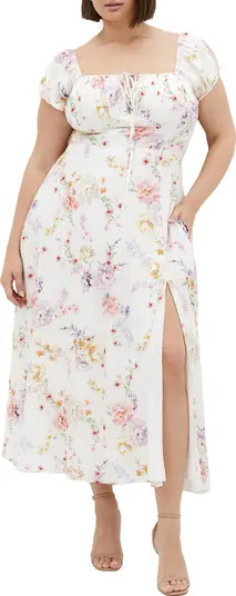 Abbigail Print Short Sleeve Midi Dress | Nordstrom