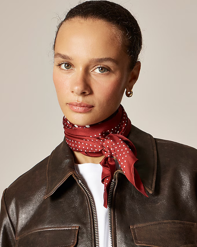 Printed silk scarf | J. Crew US