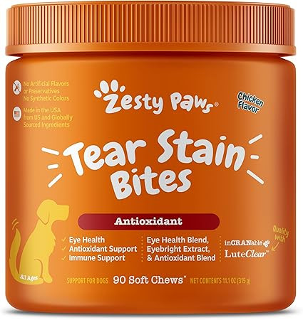 Zesty Paws Tear Stain Support Soft Chews for Dogs - for Eye Moisture + Vision & Immune Support - ... | Amazon (US)