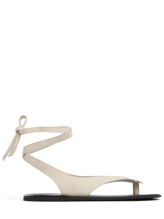 10mm Charm leather thong sandals | Luisaviaroma