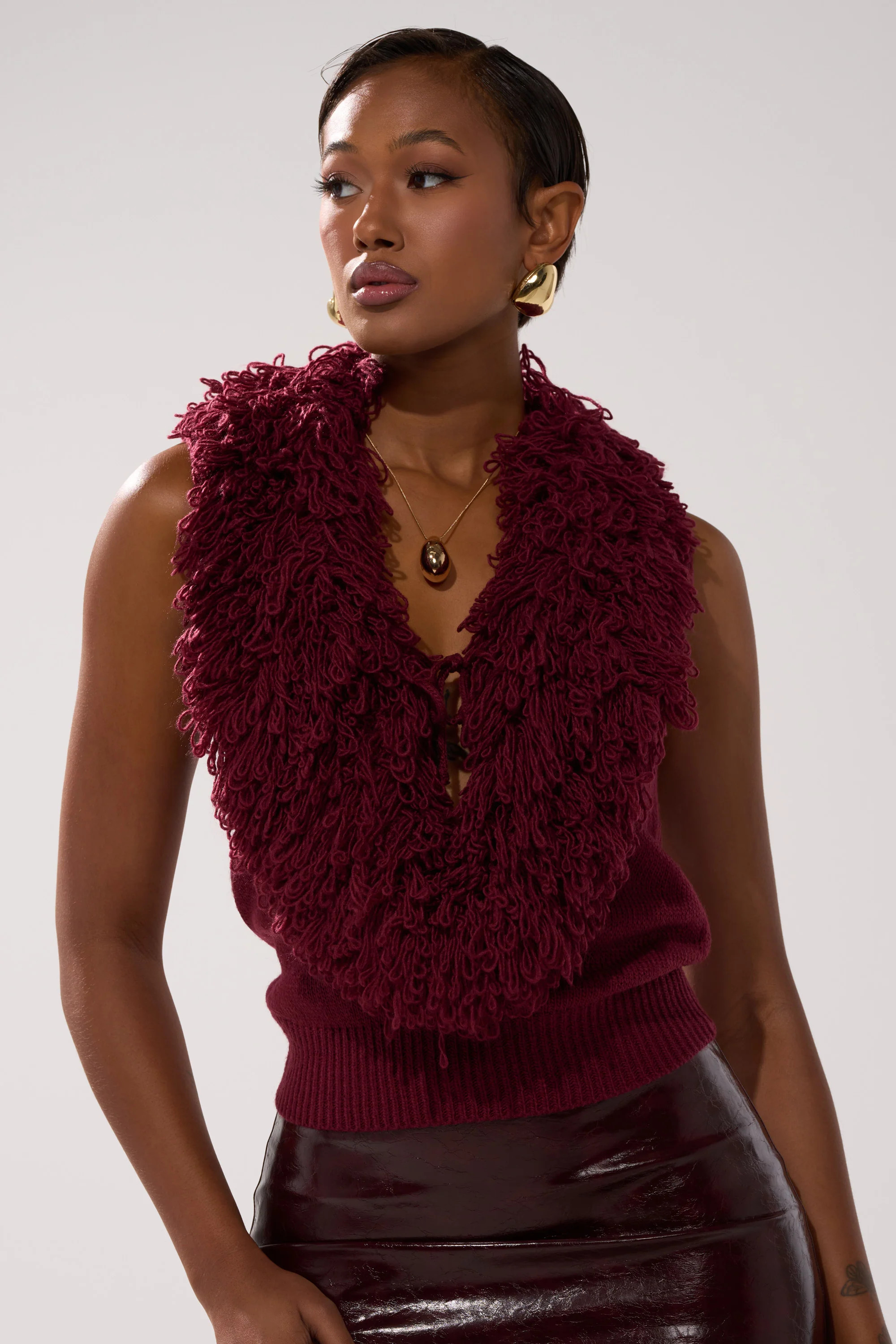 CARLY FRINGE OPEN FRONT SWEATER | AKIRA