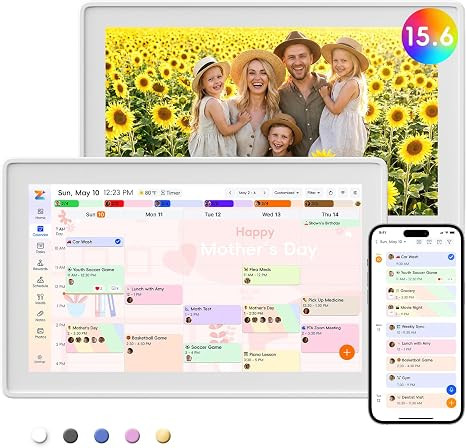 Westsee 15.6" Digital Calendar, No Subscription Smart Family Planner, Interactive Touchscreen Ele... | Amazon (US)