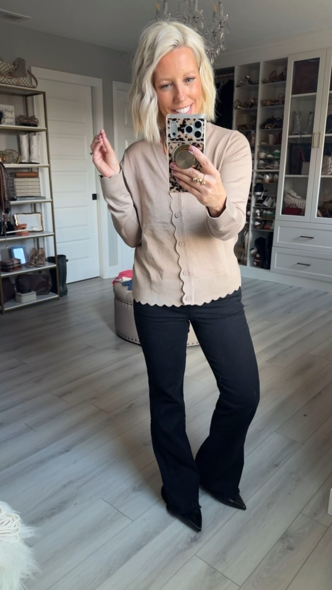 I love these new cardigans!!! The scalloped detail is the cutest!!! I love the soft knit material that is great quality!!!
⬇️⬇️⬇️
Cardigan size medium
Jeans size 4
Boots run small - sized up 1/2 size 

#LTKFindsUnder50 #LTKStyleTip #LTKSaleAlert