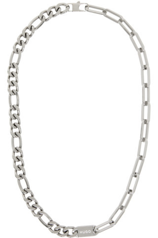 Hugo - Silver Mixed Chain Necklace | SSENSE