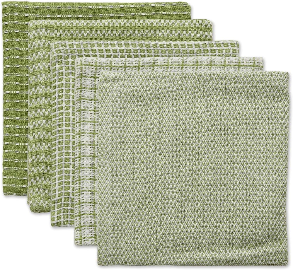 DII Everyday Kitchen Collection Assorted Dishcloth Set, 12x12, Antique Green, 5 Count | Amazon (CA)