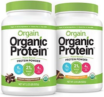 Orgain Bundle - Chocolate and Chocolate Peanut Butter Protein Powder - (20 Servings each) Vegan, ... | Amazon (US)
