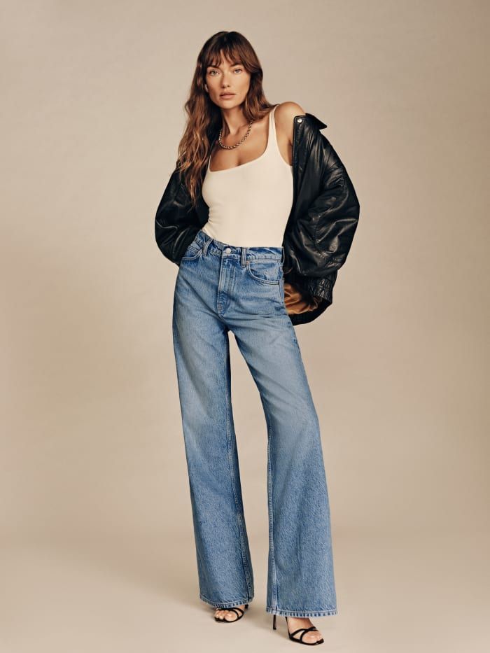 Cary High Rise Slouchy Wide Leg Jeans | Reformation (Global)