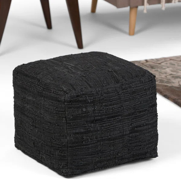 Sumpter Leather Pouf | Wayfair North America