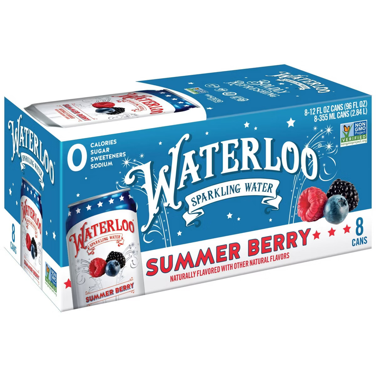 Waterloo Summer Berry Sparkling Water - 8pk/12 fl oz Cans | Target