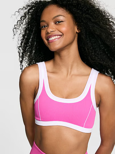 The Wave Soft Seamless Contour Sports Bra, Pink, S - Women's Sport Bras - PINK | Victoria's Secret (US / CA )