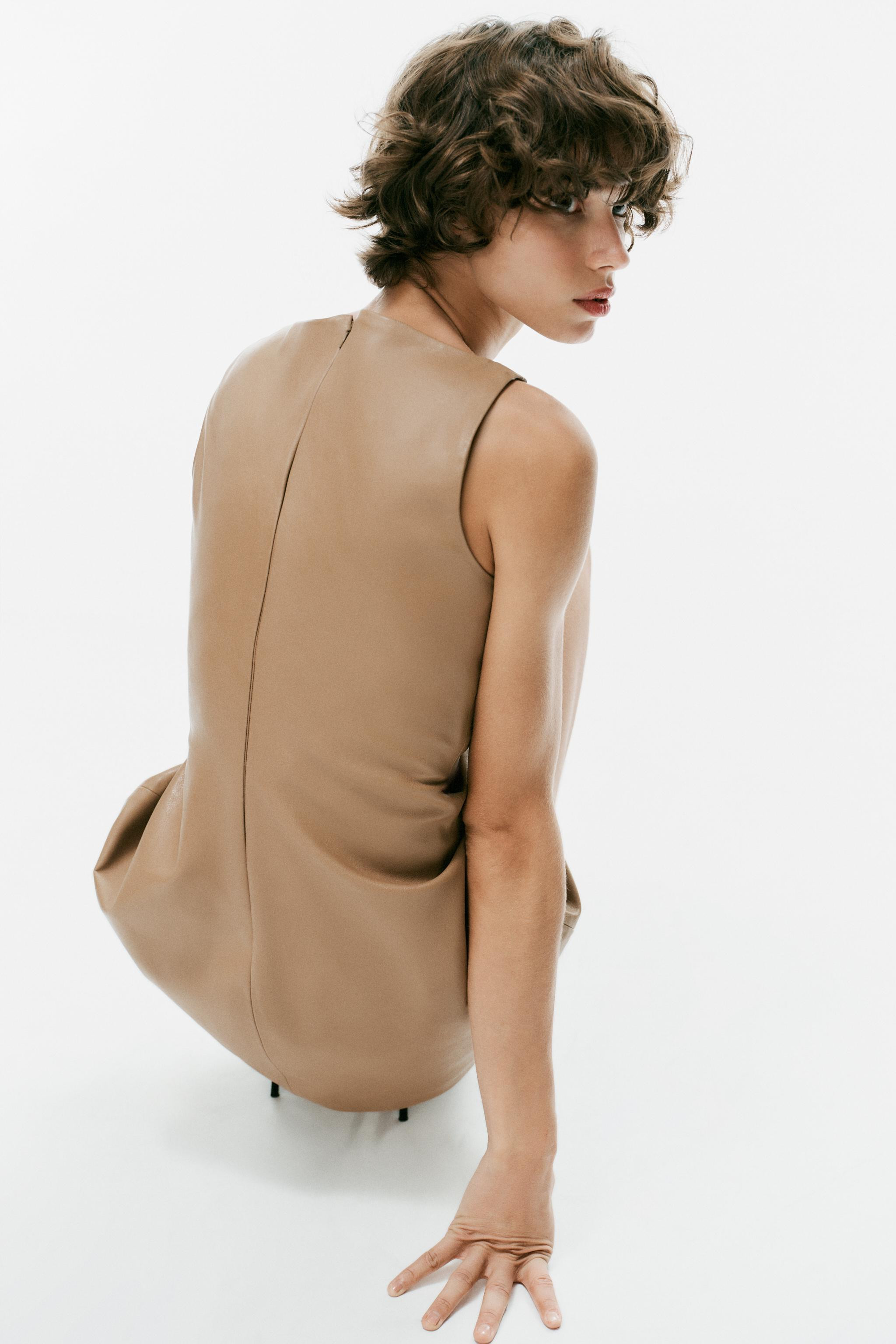 FAUX LEATHER MINI DRESS | Zara US