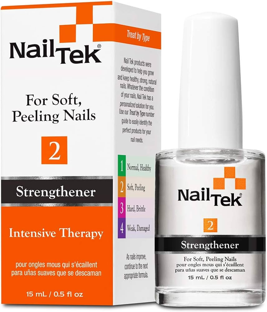 Nail Tek Intensive Therapy 2- For Weak, Thin, Soft, Peeling Nails, with Protein Formula, Reinforc... | Amazon (US)