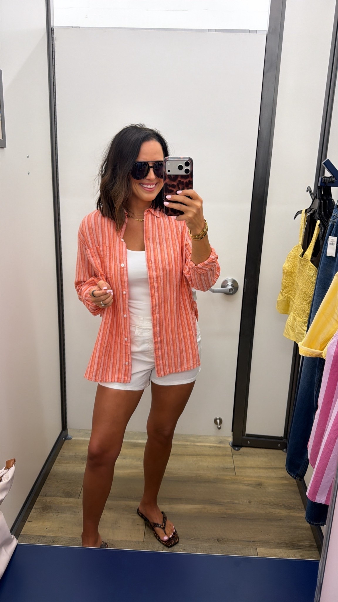 the PERFECT summer layering outfit 🤍☀️ and it’s from Old Navy!!

this lightweight striped button down is so easy to throw on
paired with a basic tank and white shorts for the cutest everyday look

#oldnavystyle #ltkstyle #summeroutfit #affordablefashion #casualstyle #beachyoutfit