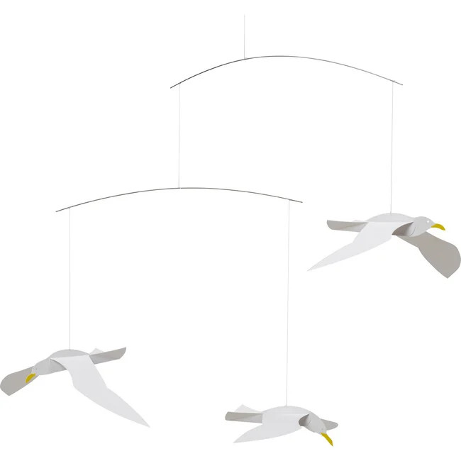 Baby Toys | Kids Toys | Soaring Seagull Mobile, (White, One Size) | Flensted Mobiles from Maisonette | Maisonette