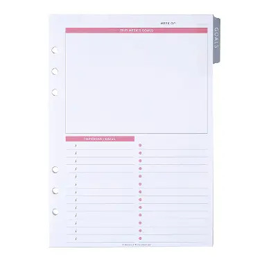 Goal Setting A5 Ring Agenda Inserts | Erin Condren | Erin Condren