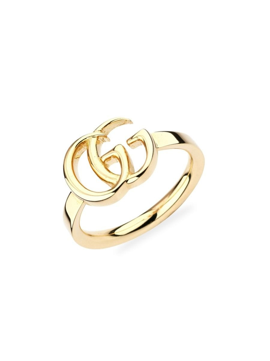 Running G Logo 18K Yellow Gold Ring | Saks Fifth Avenue