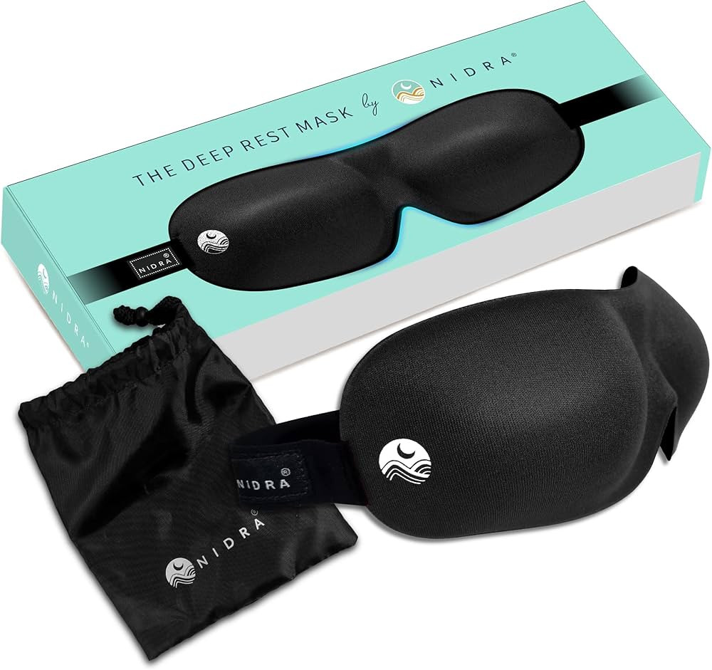 Nidra Sleep Mask for Women and Men, Blackout Eye Mask for Longer Deep Rest, 3D Comfort Contoured ... | Amazon (US)