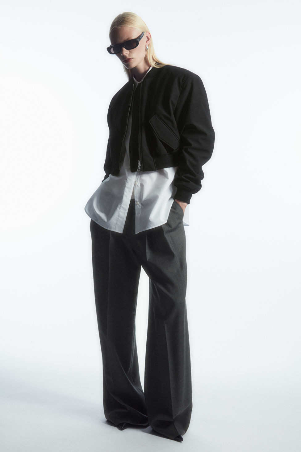 OVERSIZED CROPPED BOMBER JACKET | COS UK