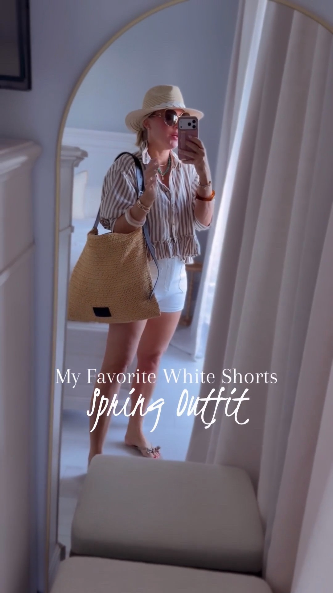 Shorts on sale!! $60!! What I wore for our boat day 🤍!!!
These white shorts are one of my favorites… the fabric is so good and they just fit right. I size up and throw mine in the dryer and they still hold their shape.

This top is one I keep rebuying in different versions… just easy and always works.🤍☀️


white shorts. boat day outfit. beach outfit. vacation outfit. striped top. casual chic. neutral outfit. resort wear. mom style. effortless style. warm weather outfit. everyday outfit. coastal style.

#LTKSeasonal #LTKootd