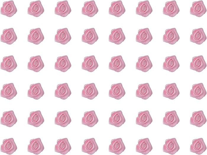 SOWAKA 50 Pcs Ribbon Roses 2 cm Handmade Fabric Cute Vintage Small Flowers for DIY Crafting Proje... | Amazon (US)