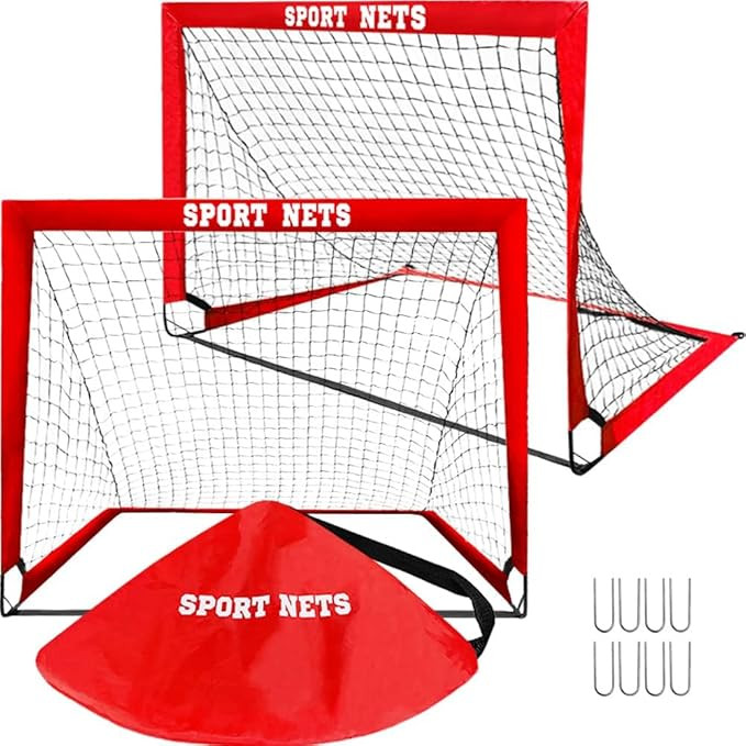 Pop Up Soccer Goals for Kids (2 Goal Set) with Carry Bag, Easy Set Up and Take Down, Quick Assemb... | Amazon (US)