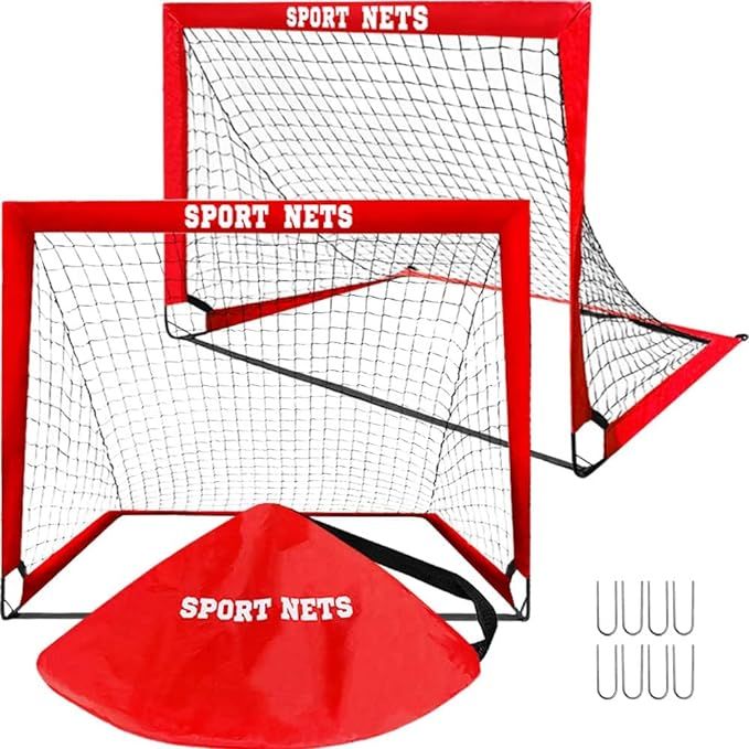 Pop Up Soccer Goals for Kids (2 Goal Set) with Carry Bag, Easy Set Up and Take Down, Quick Assemb... | Amazon (US)