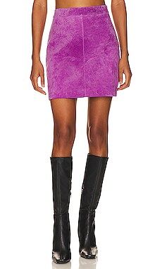 Ena Pelly Classic Suede Mini Skirt in Amaranth Purple from Revolve.com | Revolve Clothing (Global)