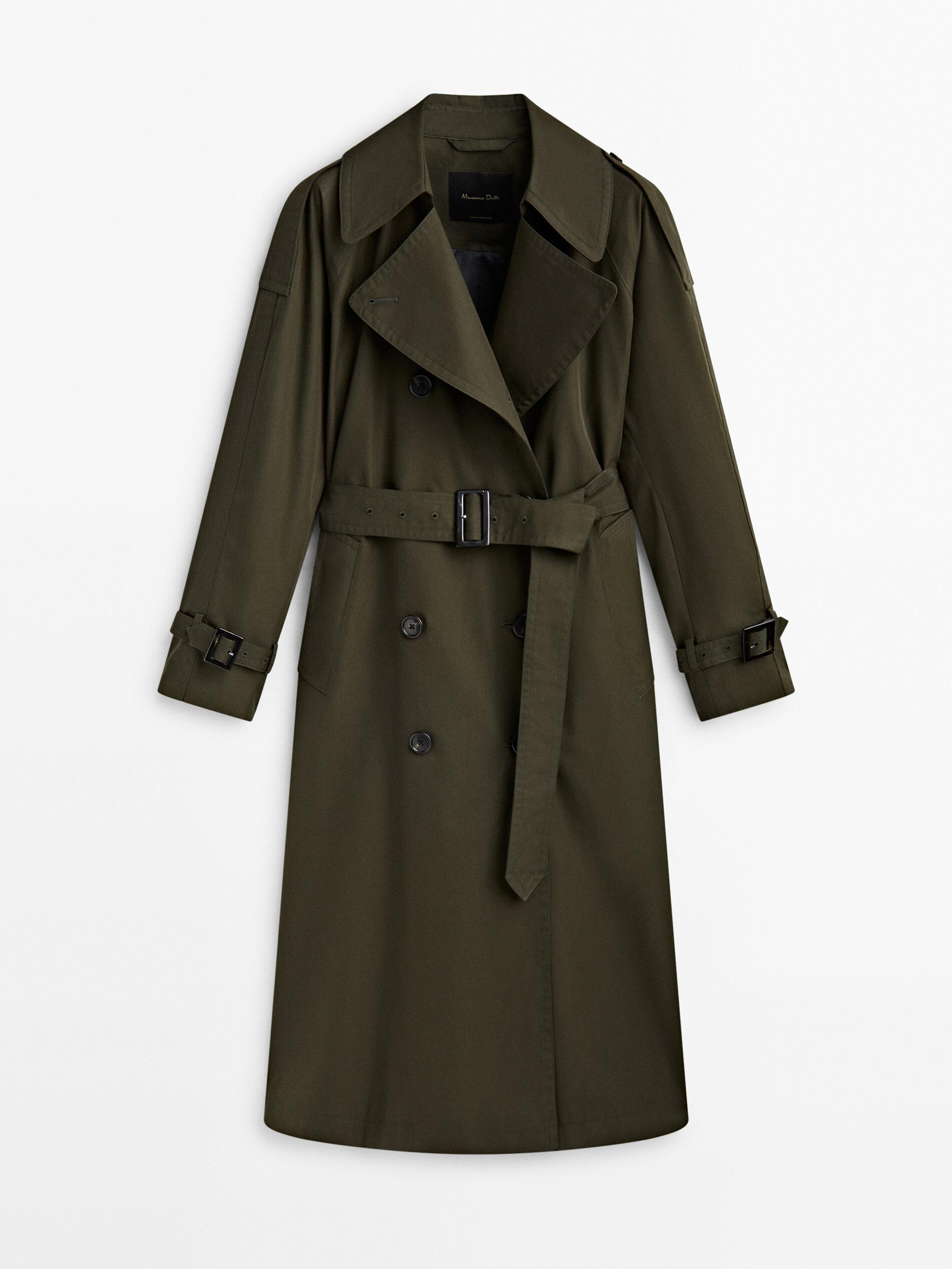 Voluminous trench coat with belt | Massimo Dutti US