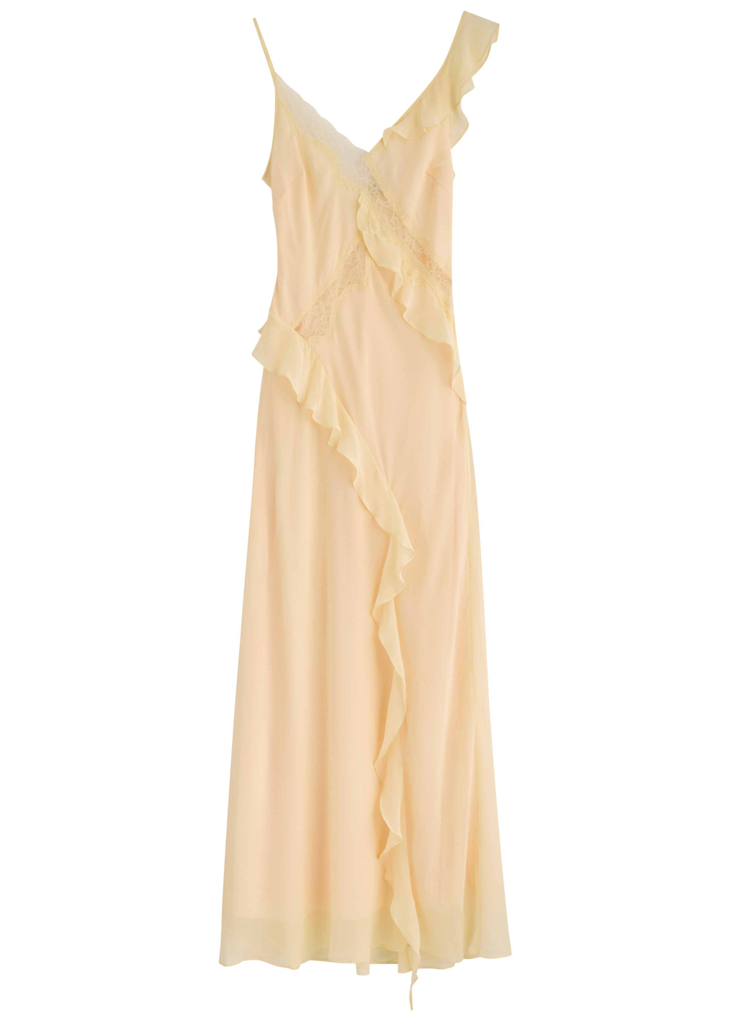 Knox lace-trimmed silk-chiffon maxi dress | Harvey Nichols