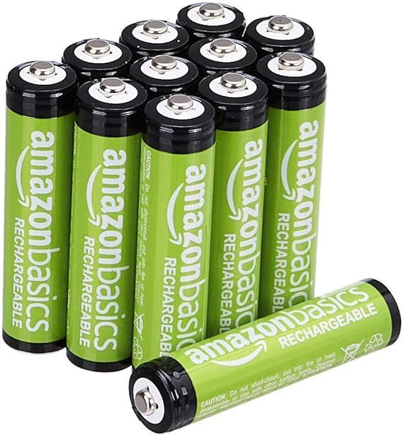 Amazon Basics 12-Pack AAA Performance 800 mAh Rechargeable Batteries, Pre-Charged, Recharge up to... | Amazon (US)