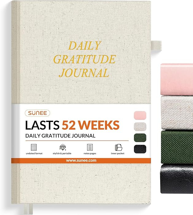 SUNEE Daily Gratitude Journal – 52 Weeks Simple 5 Minute Journal for Daily Reflection, Build Po... | Amazon (US)