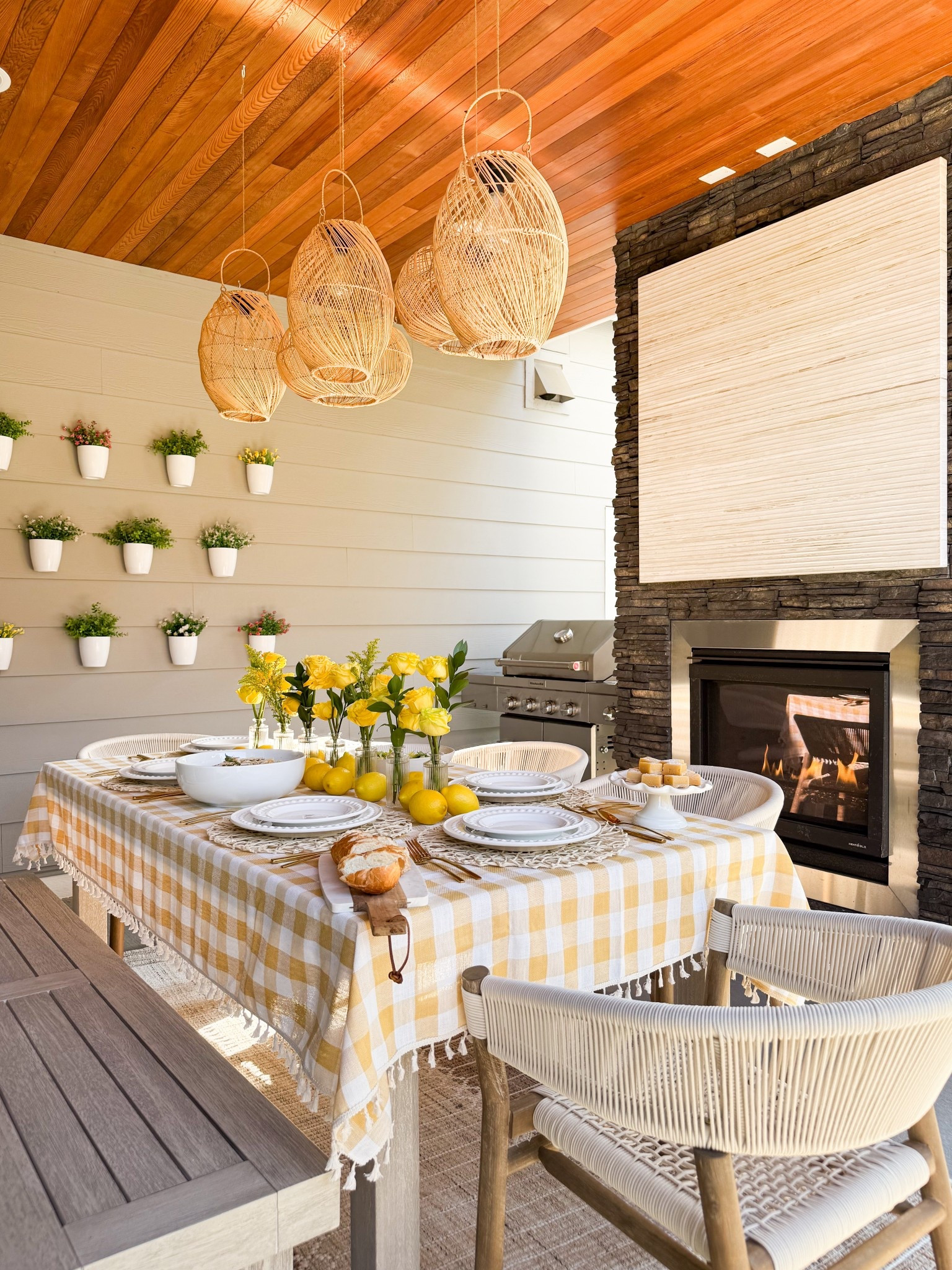 Alfresco lemon party! 

Outdoor dining furniture, checkered tablecloth, glass bud vases, lemons, outdoor chairs, table and rug, lanterns, artificial flowers, home finds, patio furniture, hanging planters 

#LTKHome #LTKSaleAlert #LTKParties