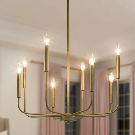 LNC Modern Chandelier for Dining Room Gold Metal 8-Light Fixtures | Walmart (US)