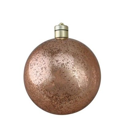 Northlight 6" Pre-Lit Ball Warm White Lights Christmas Ornament - Rose Gold | Target