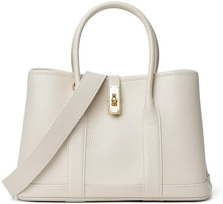 DORIS&JACKY Genuine Leather Top Handle Satchel Purse for Women Medium Designer Tote Bag with Twis... | Amazon (US)