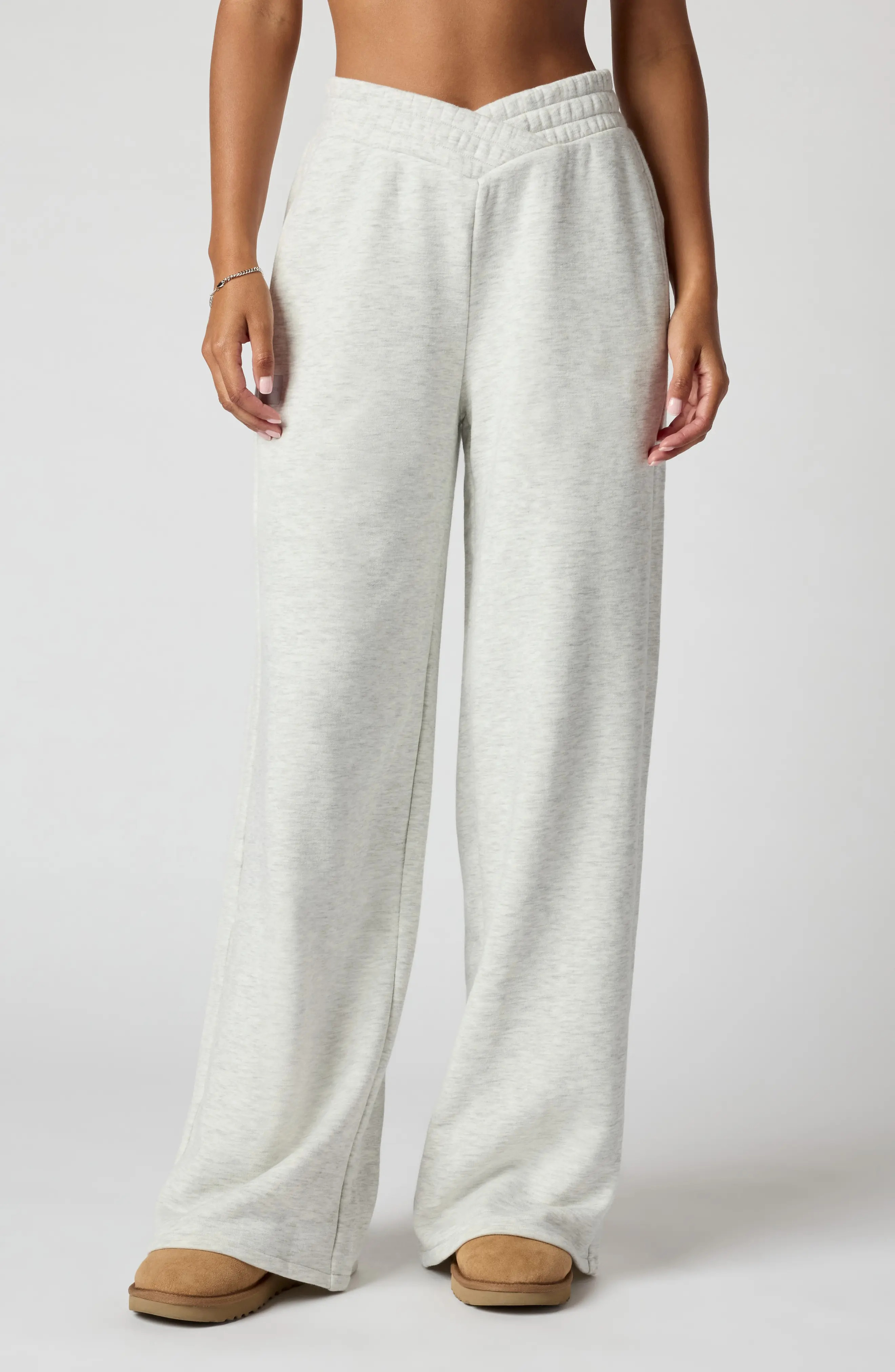 Florence by Mills Cozy Crush V Wide Leg Sweatpants in Navy at Nordstrom, Size Large | Nordstrom