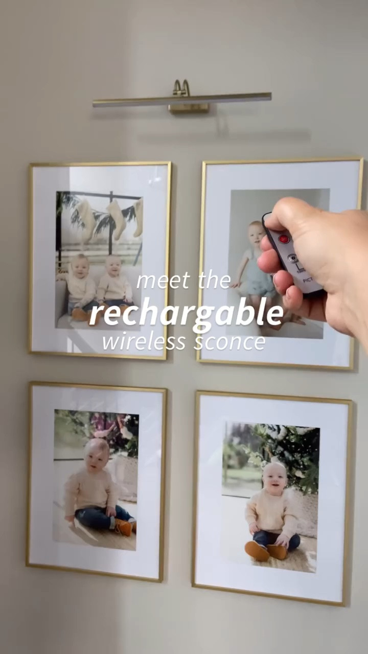 Simply pop it off to charge & you are set- no hardwiring 🙌🏻
#gallerywallinspo #neutraldecor #transitionalhomedecor#LTKFallSale

#LTKHome